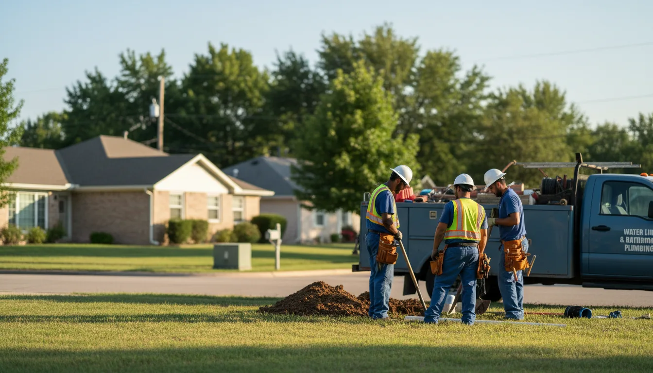 Residential water line and bathroom plumbing service in Jackson, LA